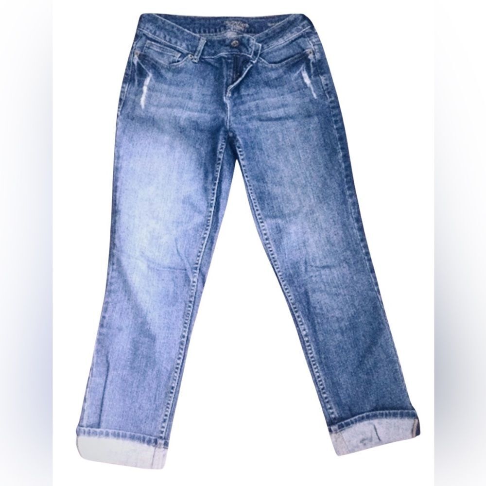 SIMPLY VERA straight leg cropped denim jeans | size 2